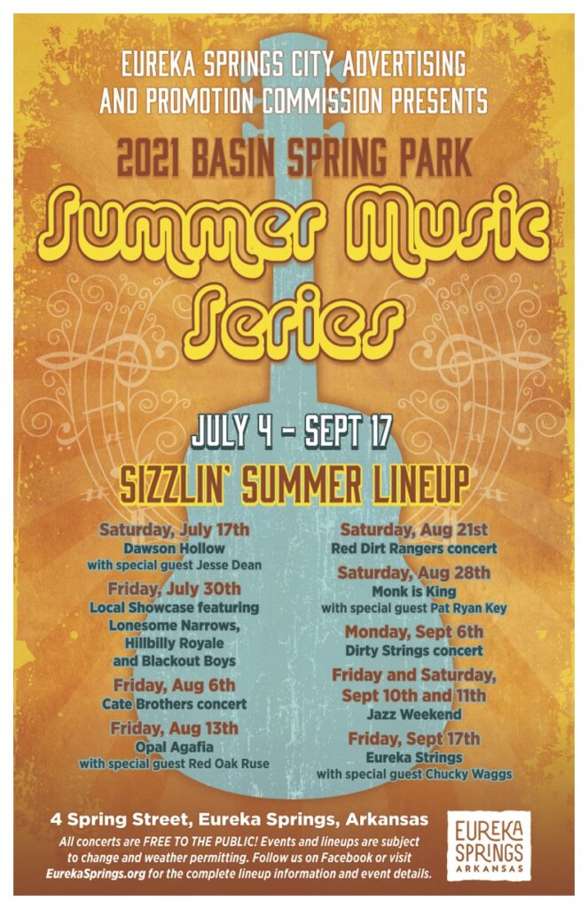 Summer Music Series in Basin Park Monk is King 08/28/2021 Eureka
