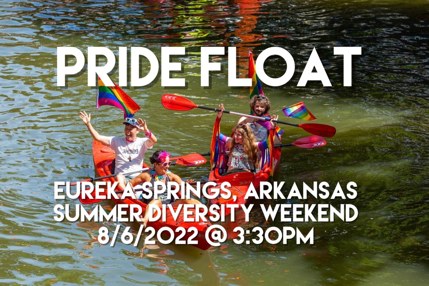 Summer Diversity Weekend Pride Float at Eureka Springs Adventures